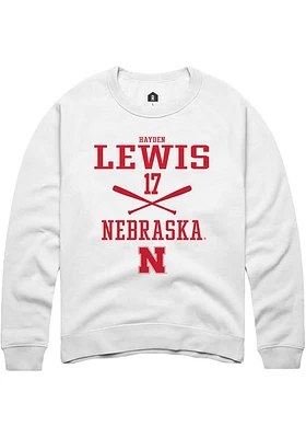Hayden Lewis Rally Nebraska Cornhuskers Mens NIL Sport Icon Long Sleeve Crew Sweatshirt