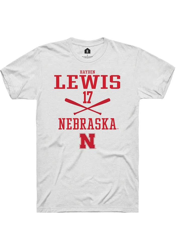 Hayden Lewis Nebraska Cornhuskers Rally NIL Sport Icon Short Sleeve T Shirt