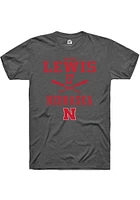 Hayden Lewis  Nebraska Cornhuskers Dark Grey Rally NIL Sport Icon Short Sleeve T Shirt