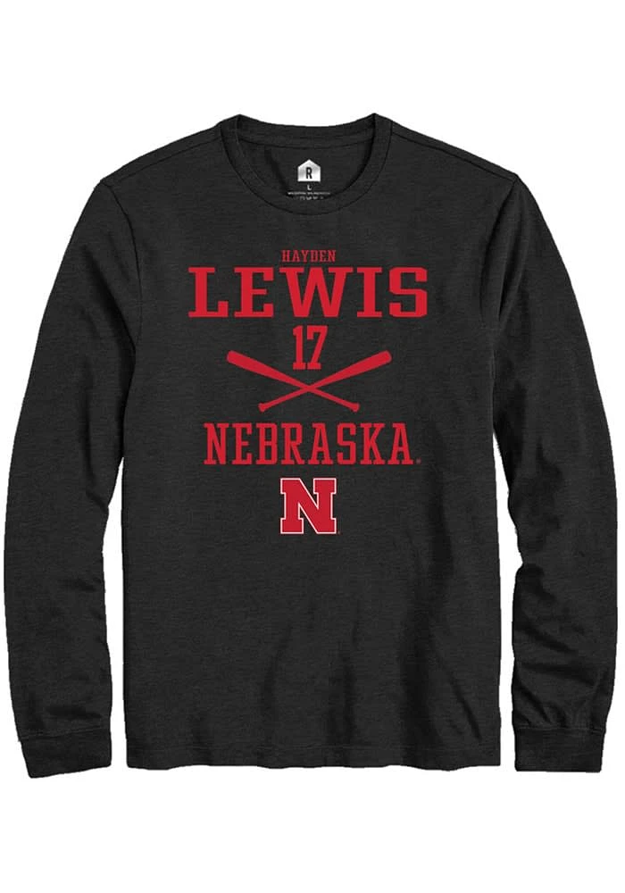 Hayden Lewis Nebraska Cornhuskers Rally NIL Sport Icon Long Sleeve T Shirt