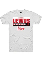 Hayden Lewis Nebraska Cornhuskers Rally NIL Stacked Box Short Sleeve T Shirt