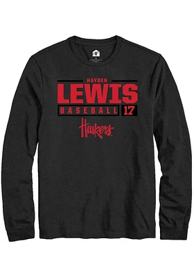 Hayden Lewis Nebraska Cornhuskers Rally NIL Stacked Box Long Sleeve T Shirt