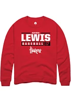 Hayden Lewis Rally Nebraska Cornhuskers Mens NIL Stacked Box Long Sleeve Crew Sweatshirt