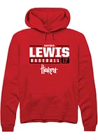 Hayden Lewis Rally Nebraska Cornhuskers Mens NIL Stacked Box Long Sleeve Hoodie