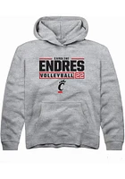Caroline Endres  Rally Cincinnati Bearcats Youth Grey NIL Stacked Box Long Sleeve Hoodie