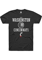 Zeta Washington  Cincinnati Bearcats Black Rally NIL Sport Icon Short Sleeve T Shirt