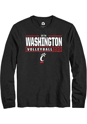 Zeta Washington Cincinnati Bearcats Rally NIL Stacked Box Long Sleeve T Shirt