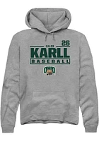Caleb Karll  Rally Ohio Bobcats Mens Graphite NIL Stacked Box Long Sleeve Hoodie