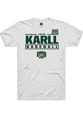 Caleb Karll Ohio Bobcats Rally NIL Stacked Box Short Sleeve T Shirt