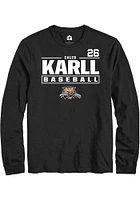 Caleb Karll Ohio Bobcats Rally NIL Stacked Box Long Sleeve T Shirt