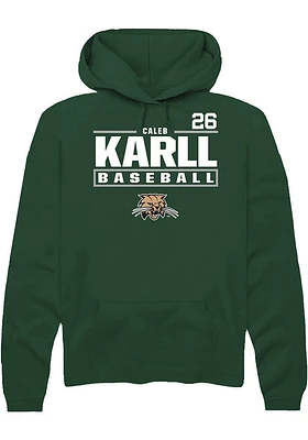 Caleb Karll Rally Ohio Bobcats Mens NIL Stacked Box Long Sleeve Hoodie