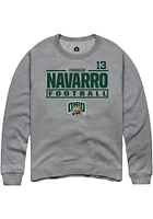 Parker Navarro  Rally Ohio Bobcats Mens Graphite NIL Stacked Box Long Sleeve Crew Sweatshirt