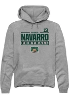 Parker Navarro  Rally Ohio Bobcats Mens Graphite NIL Stacked Box Long Sleeve Hoodie