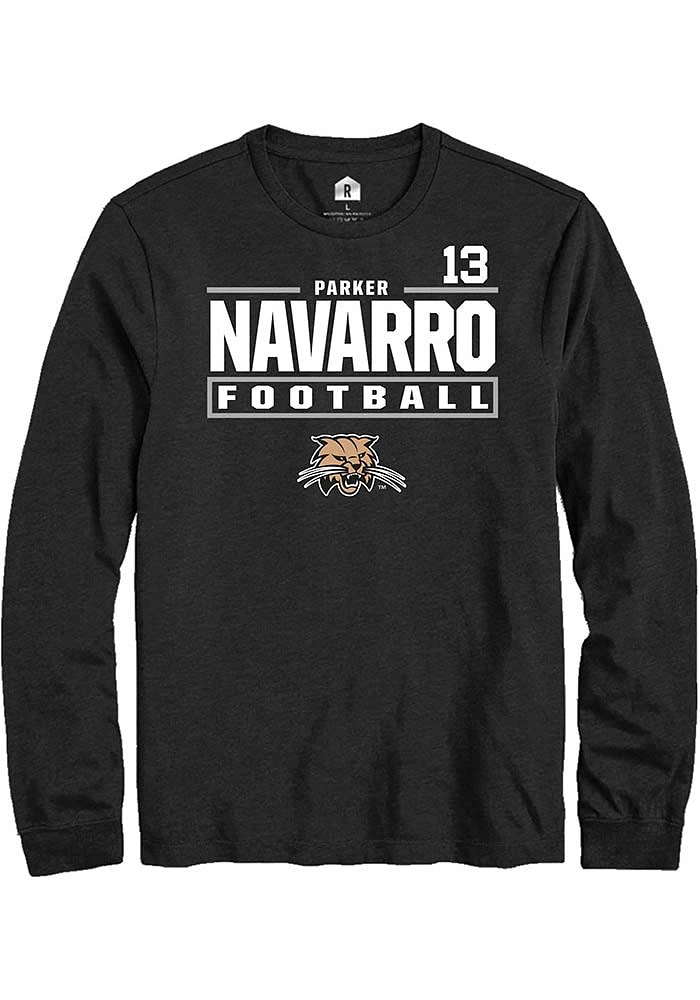 Parker Navarro Ohio Bobcats Rally NIL Stacked Box Long Sleeve T Shirt