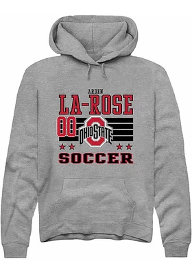 Arden La-Rose Rally Ohio State Buckeyes Mens NIL Striped Long Sleeve Hoodie