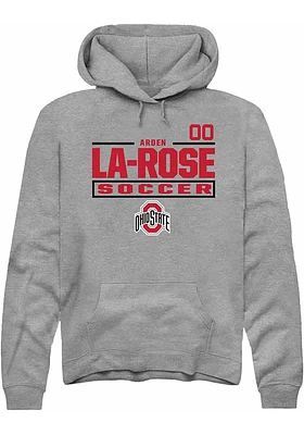 Arden La-Rose  Rally Ohio State Buckeyes Mens Graphite NIL Stacked Box Long Sleeve Hoodie