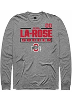 Arden La-Rose  Ohio State Buckeyes Graphite Rally NIL Stacked Box Long Sleeve T Shirt