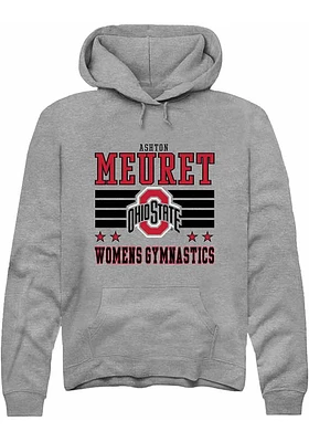 Ashton Meuret Rally Ohio State Buckeyes Mens NIL Striped Long Sleeve Hoodie