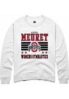Ashton Meuret Rally Ohio State Buckeyes Mens NIL Striped Long Sleeve Crew Sweatshirt