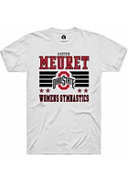 Ashton Meuret  Ohio State Buckeyes White Rally NIL Striped Short Sleeve T Shirt