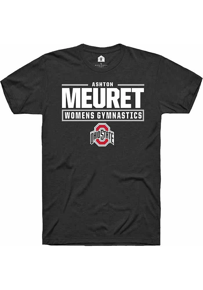 Ashton Meuret Ohio State Buckeyes Rally NIL Stacked Box Short Sleeve T Shirt