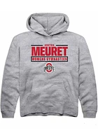 Ashton Meuret  Rally Ohio State Buckeyes Youth Grey NIL Stacked Box Long Sleeve Hoodie