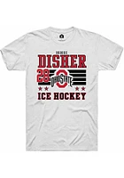 Brooke Disher  Ohio State Buckeyes White Rally NIL Striped Short Sleeve T Shirt