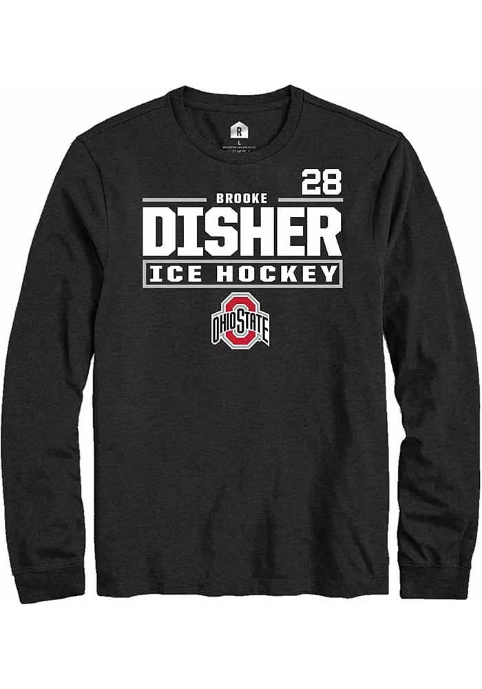 Brooke Disher Ohio State Buckeyes Rally NIL Stacked Box Long Sleeve T Shirt