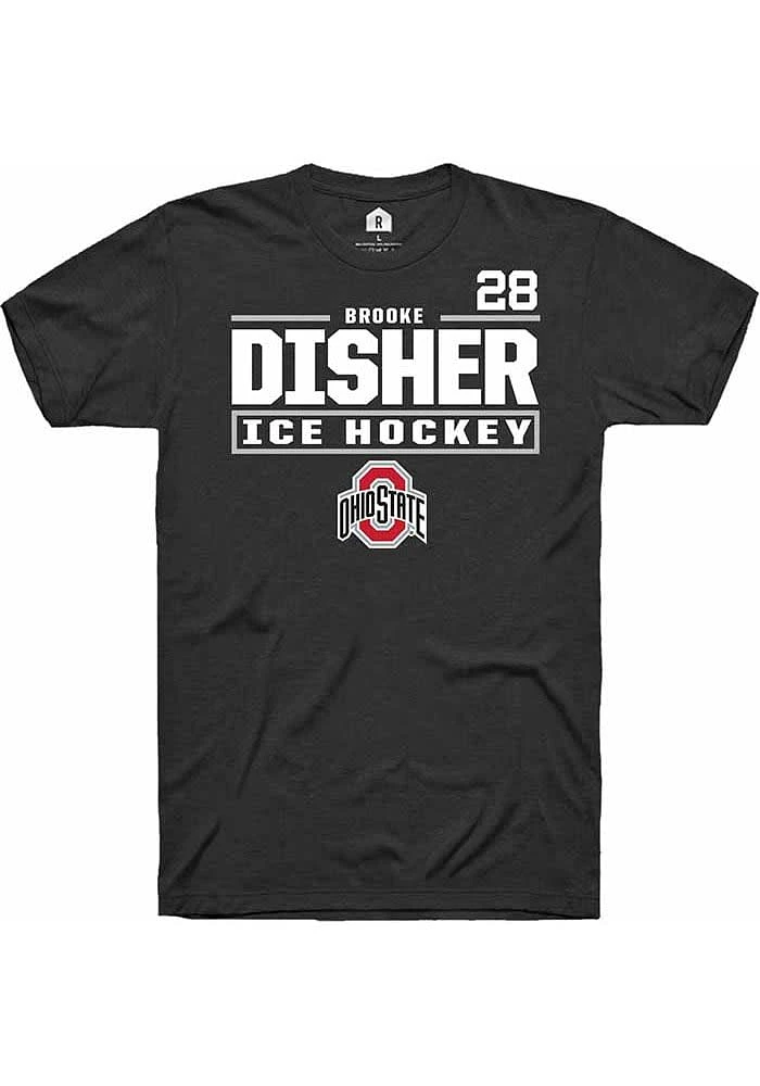 Brooke Disher Ohio State Buckeyes Rally NIL Stacked Box Short Sleeve T Shirt