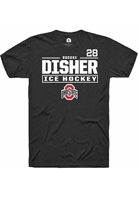 Brooke Disher Ohio State Buckeyes Rally NIL Stacked Box Short Sleeve T Shirt
