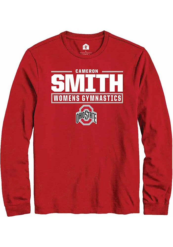 Cameron Smith Ohio State Buckeyes Rally NIL Stacked Box Long Sleeve T Shirt