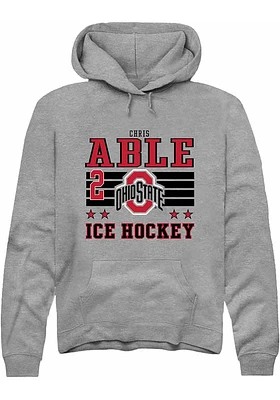 Chris Able Rally Ohio State Buckeyes Mens NIL Striped Long Sleeve Hoodie