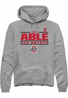 Chris Able  Rally Ohio State Buckeyes Mens Graphite NIL Stacked Box Long Sleeve Hoodie