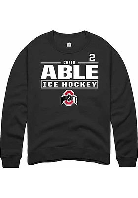 Chris Able Rally Ohio State Buckeyes Mens NIL Stacked Box Long Sleeve Crew Sweatshirt