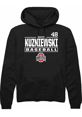 Gavin Kuzniewski Rally Ohio State Buckeyes Mens NIL Stacked Box Long Sleeve Hoodie