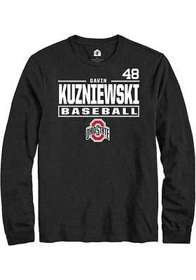 Gavin Kuzniewski Ohio State Buckeyes Rally NIL Stacked Box Long Sleeve T Shirt