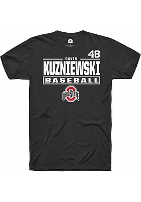 Gavin Kuzniewski Ohio State Buckeyes Rally NIL Stacked Box Short Sleeve T Shirt