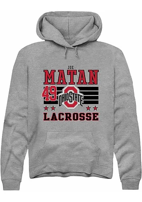 Joe Matan Rally Ohio State Buckeyes Mens NIL Striped Long Sleeve Hoodie
