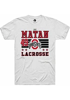 Joe Matan  Ohio State Buckeyes White Rally NIL Striped Short Sleeve T Shirt