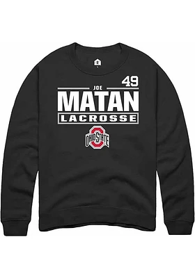 Joe Matan Rally Ohio State Buckeyes Mens NIL Stacked Box Long Sleeve Crew Sweatshirt