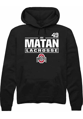 Joe Matan Rally Ohio State Buckeyes Mens NIL Stacked Box Long Sleeve Hoodie