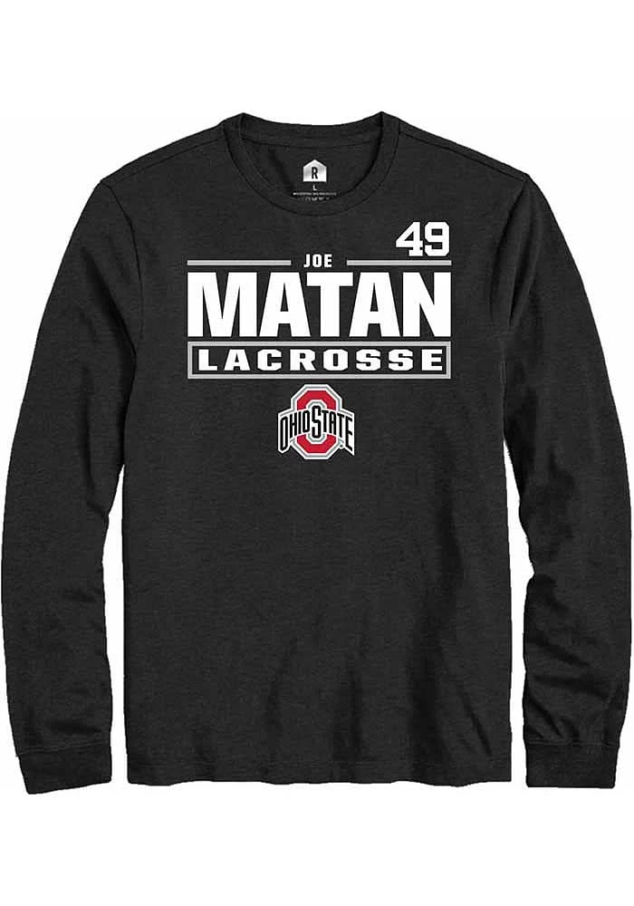 Joe Matan Ohio State Buckeyes Rally NIL Stacked Box Long Sleeve T Shirt