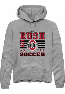 Johnny Rush Rally Ohio State Buckeyes Mens NIL Striped Long Sleeve Hoodie