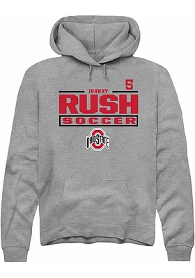 Johnny Rush  Rally Ohio State Buckeyes Mens Graphite NIL Stacked Box Long Sleeve Hoodie