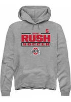 Johnny Rush  Rally Ohio State Buckeyes Mens Graphite NIL Stacked Box Long Sleeve Hoodie