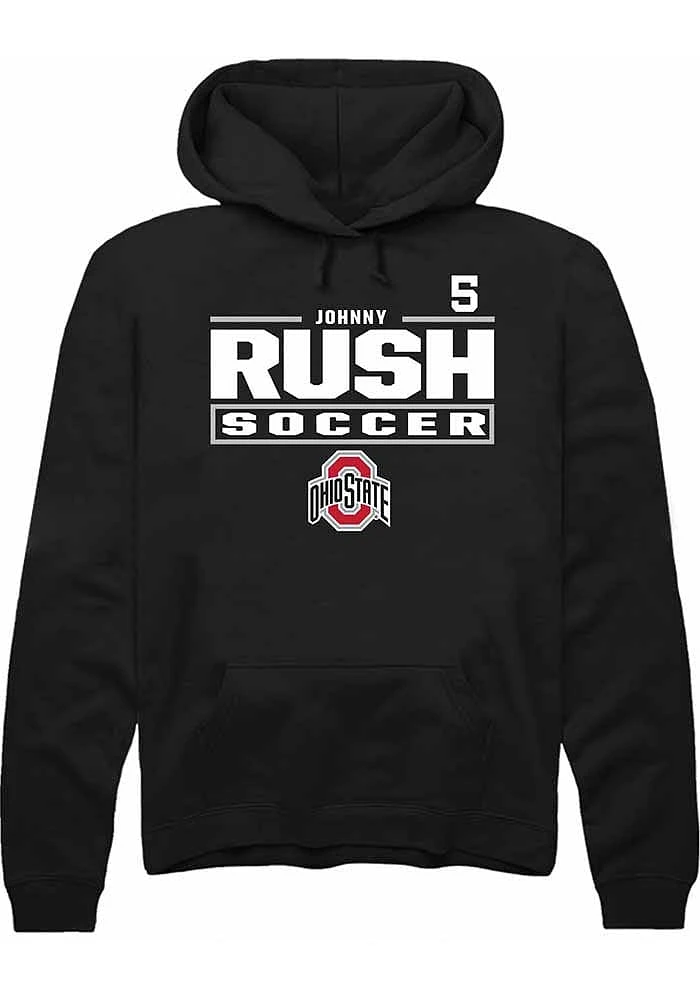 Johnny Rush Rally Ohio State Buckeyes Mens NIL Stacked Box Long Sleeve Hoodie