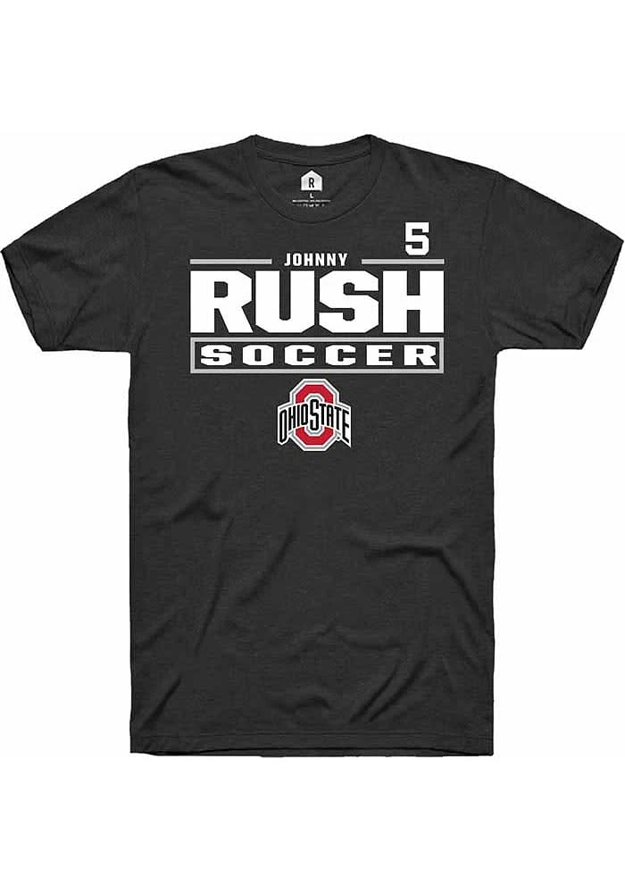 Johnny Rush Ohio State Buckeyes Rally NIL Stacked Box Short Sleeve T Shirt