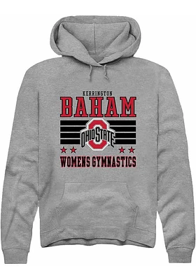 Kerrington Baham Rally Ohio State Buckeyes Mens NIL Striped Long Sleeve Hoodie
