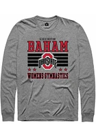 Kerrington Baham  Ohio State Buckeyes Grey Rally NIL Striped Long Sleeve T Shirt