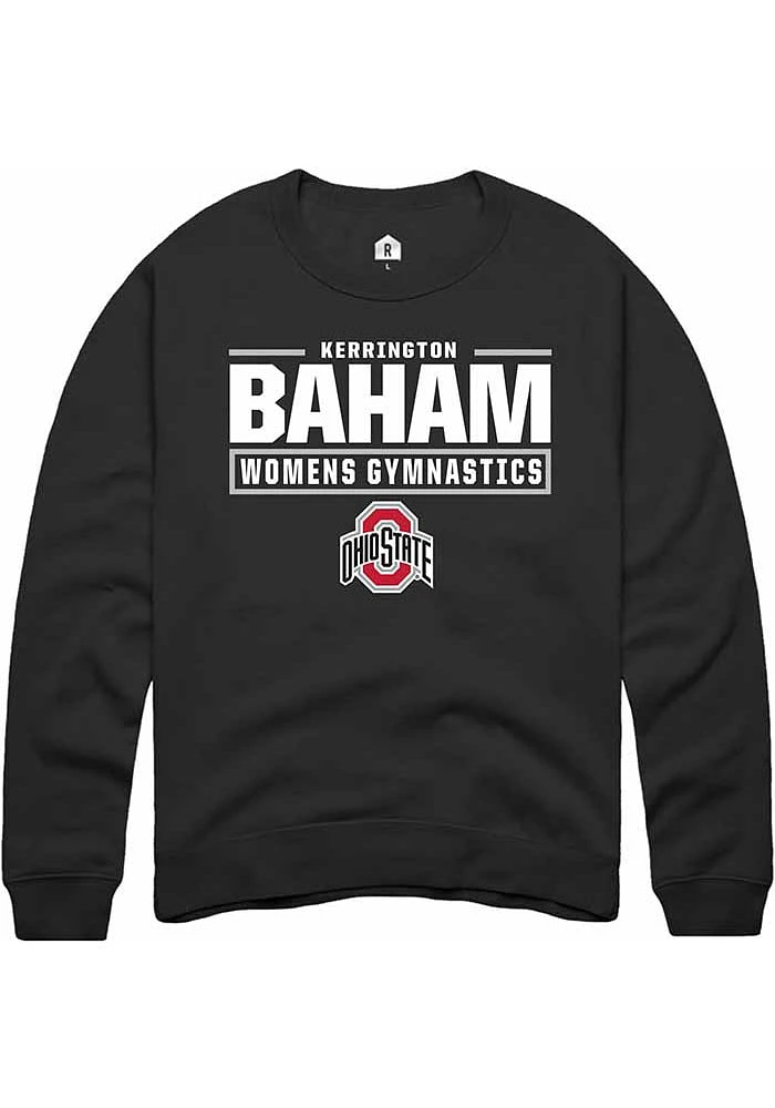 Kerrington Baham Rally Ohio State Buckeyes Mens NIL Stacked Box Long Sleeve Crew Sweatshirt